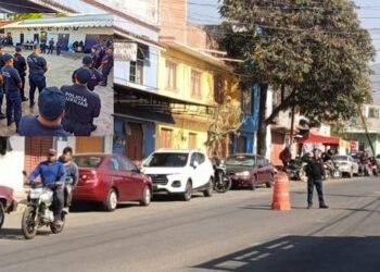Protesta en la Policía PABIC de Oaxaca por condiciones laborales indignas
