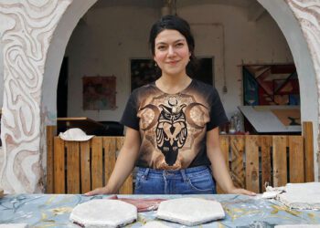 Ana Patricia nos relata que le interesó en especial esta técnica porque deseaba hacer arte 100% sustentable.