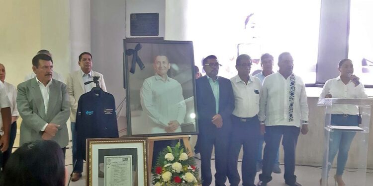 Omar Osorio Rosas, fue el encargado de llevar todo el acto en donde se recordó al personaje.