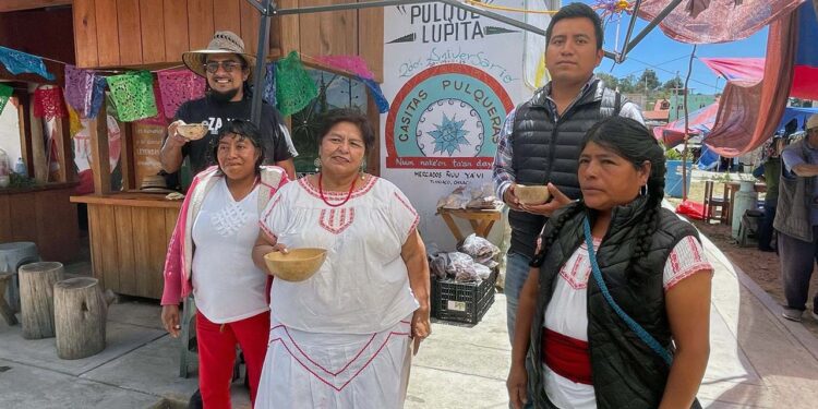 En el 2022 las mujeres que venden pulque se refugiaron en este sitio para poder generar ingresos y ayudar a sus familias.