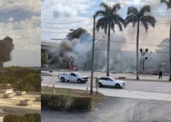 VIDEOS | ¡Tragedia en Florida! Avioneta se estrella en Boca Ratón; tres muertos y un herido