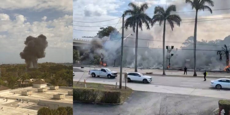 VIDEOS | ¡Tragedia en Florida! Avioneta se estrella en Boca Ratón; tres muertos y un herido