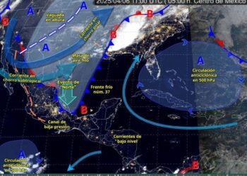 El frente frío 37 llega con lluvias