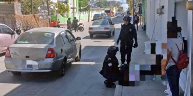 El accidente ocurrió en la calle Mina de la colonia Centro, en Huajuapan.