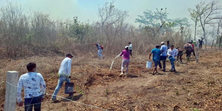 El fuego amenaza a comunidades como Santa María Limón, San Isidro Apamgo, El Tololote y San Miguel Figueroa; van 2 mil hectáreas calcinadas.