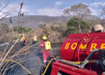 El incendió consumió 25 hectáreas de pastizales en Chilixtlahuaca.