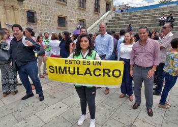 Foto: archivo // Con el simulacro se busca fortalecer la cultura de la prevención y la autoprotección en Oaxaca.