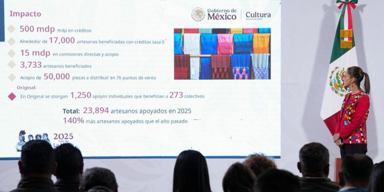 La presidenta señaló que el programa busca la recuperación de la cultura de los pueblos indígenas a partir de su propia creación y al mismo tiempo bienestar.