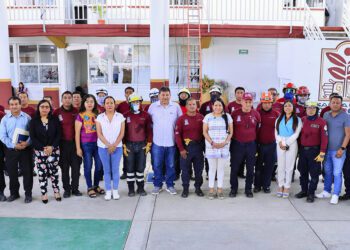 Protección Civil de Xoxocotlán demuestra compromiso y preparación en el Primer Simulacro Nacional 2025