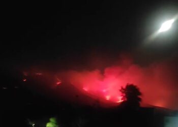 La fuerza del viento ha favorecido la expansión del incendio por localizadas cercanas a Tomaltepec.