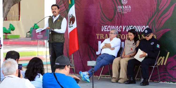 La conferencia semanal fue celebrada en San Martín Mexicápam.