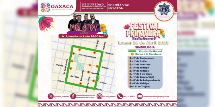 Implementará Policía Vial Estatal dispositivo especial por concierto de Molotov