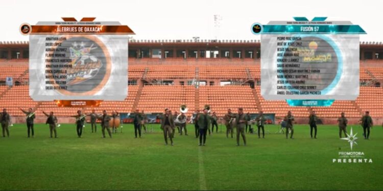 Se fusionó la banda y el futbol en el Estadio de Alebrijes