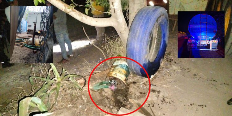 ¡Robo descarado! Cae trío por huachicoleo frente a planta de Pemex en Santa María del Tule