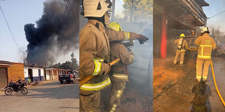 VIDEOS | ¡Fuerte incendio en Tlalixtac de Cabrera desata pánico!
