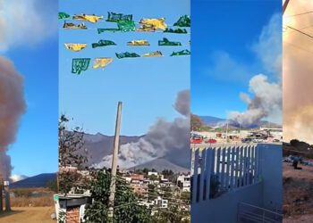 VIDEOS | Impresionante incendio en Santo Domingo Tomaltepec genera alerta y pánico