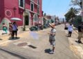 Foto: cortesía // Habitantes del Barrio de Xochimilco se manifestaron este lunes para exigir el servicio de energía eléctrica.