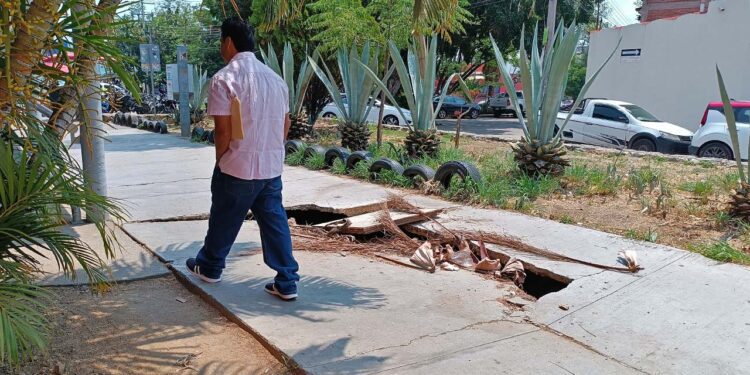 Fotos: Lisbeth Mejía Reyes // En 2021, el Andador del Sol sufrió daños y en 2022 se realizaron reparaciones como parte de la obra pública de ambos ejercicios.