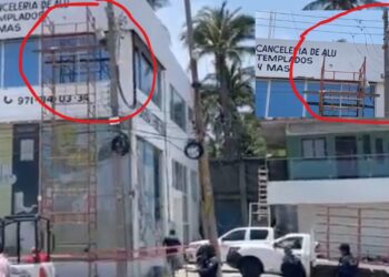 ¡Rotulista se electrocuta en Salina Cruz! Maniobraba cerca de cables de alta tensión