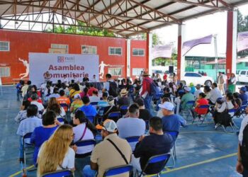 Foto: cortesía // Aspecto de la Asamblea Comunitaria para elegir a sus Comités de Administración y de Vigilancia del programa federal FAIS, en la agencia de Candiani.