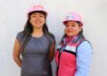 Karina Mariana Melchor Mendoza (izquierda), presidenta del Colegio de Ingenieros Civiles de Oaxaca.