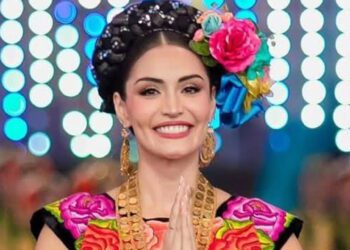 Traje de tehuana oaxaqueño conquista Miss Mundo 2025 en la India