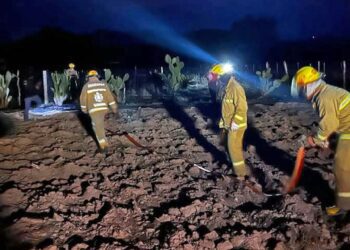 Controlan incendio en terrenos baldíos.