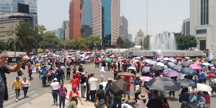 Realiza CNTE-S-22 cuatro marchas simultáneas en la CdMx