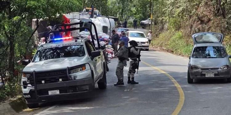 El camión se encontraba obstruyendo un carril de la circulación.