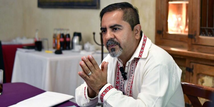Foto: Rubén Morales // El magistrado originario de Michoacán confía en que será el pueblo mexicano quien elegirá a sus juzgadores.