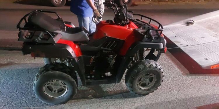 La cuatrimoto marca Itálika, tipo ATV 250, tenía reporte de robo.