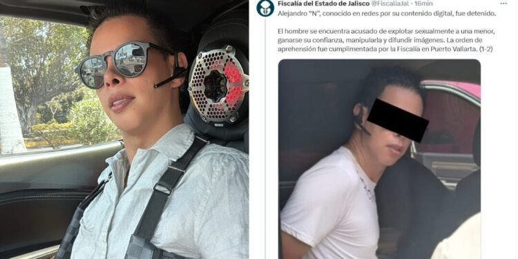 Cae Alex Marín en Jalisco, creador de contenido para adultos, acusado de explotar sexualmente a una meno