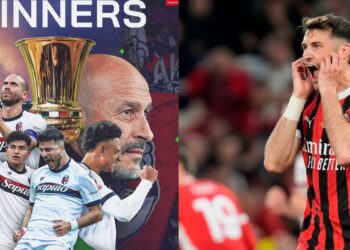 Santiago Giménez, sin pena ni gloria en la Coppa Italia