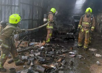 Elementos del Heroico Cuerpo de Bomberos del Estado de Oaxaca se encargaron del siniestro.