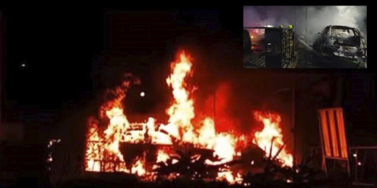 ¿Mensaje de la delincuencia? Dos autos se consumen en llamas en Santa Lucía del Camino tras sospechoso incendio