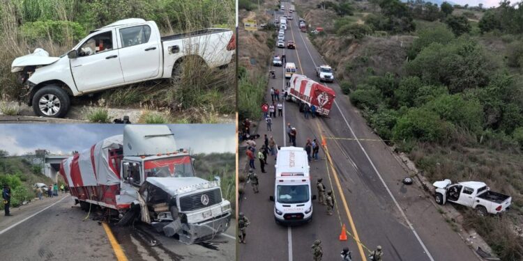 VIDEO Fatal accidente en la carretera 175! Choque brutal entre camioneta y torton deja un muerto y dos heridos