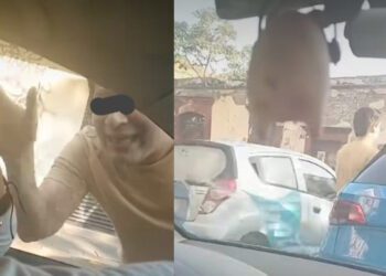 VIDEO | Violencia al volante en Oaxaca: sujeto amenaza a familia con arma y nadie lo detiene