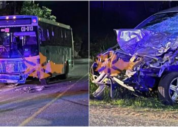 El accidente ocurrió la noche del sábado; el camión ya no brindaba servicio.