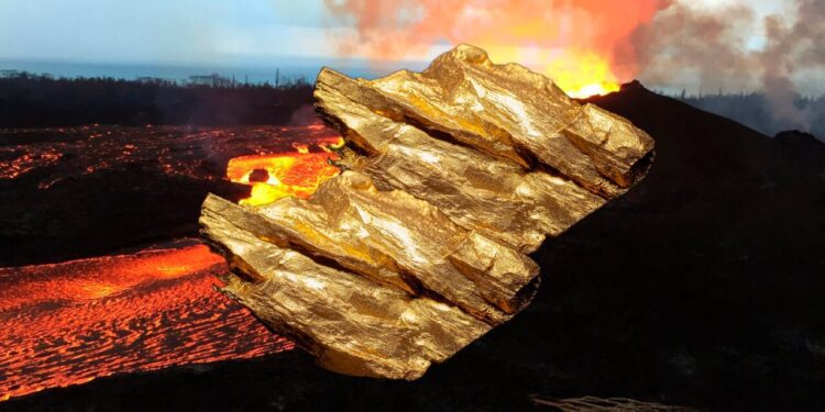 Detectan oro en lava volcánica de Hawái