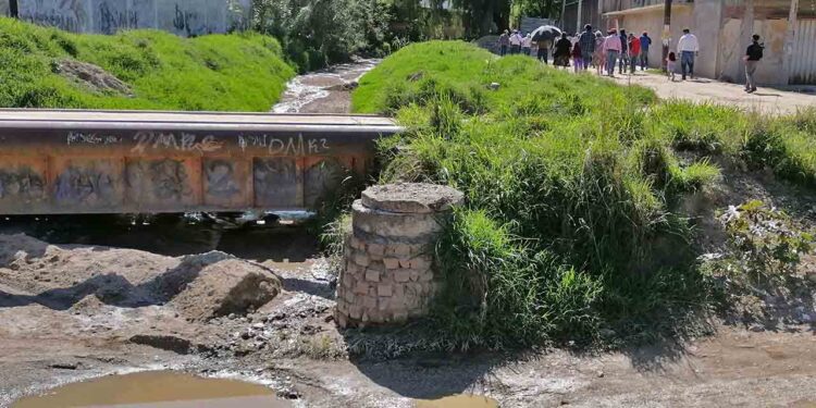 Foto: Jesús Santiago // El crecimiento irregular de la Zona Metropolitana de Oaxaca ha generado presión sobre la red de drenaje.