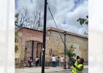 Foto: redes sociales // Personal municipal ya trabaja en el mantenimiento y embellecimiento de la ciudad capital.