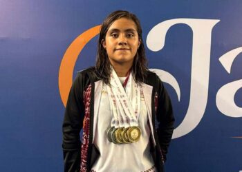 Sahara Monroy García ganó tres medallas de oro y dos de plata en la Olimpiada Nacional.
