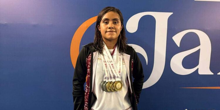Sahara Monroy García ganó tres medallas de oro y dos de plata en la Olimpiada Nacional.