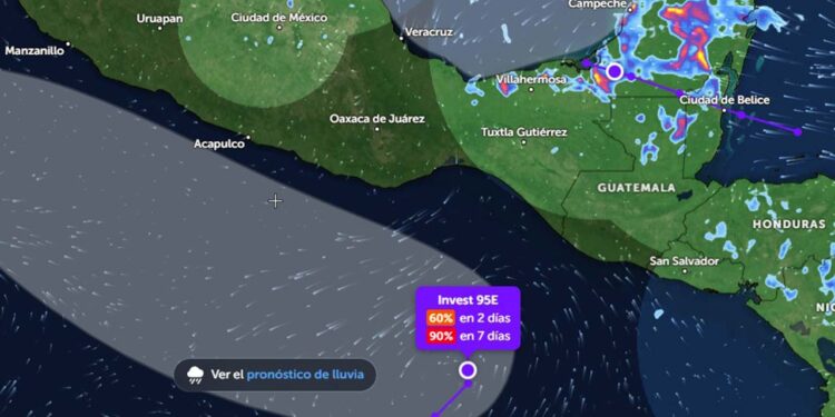 Foto: internet // Se forma tormenta cerca de las costas de Oaxaca; podría evolucionar a huracán Flossie.