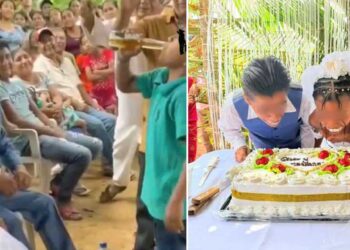 Foto: captura de video // Difunden video de una presunta boda entre adolescentes de San Juanito Yosocani, de San Lorenzo, Oaxaca.