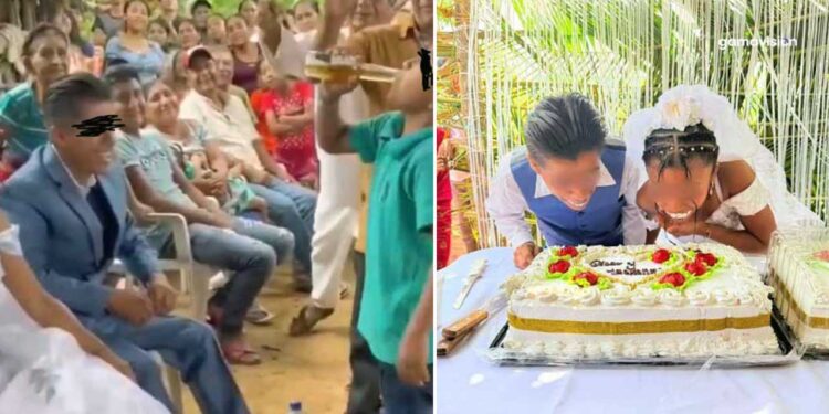 Foto: captura de video // Difunden video de una presunta boda entre adolescentes de San Juanito Yosocani, de San Lorenzo, Oaxaca.