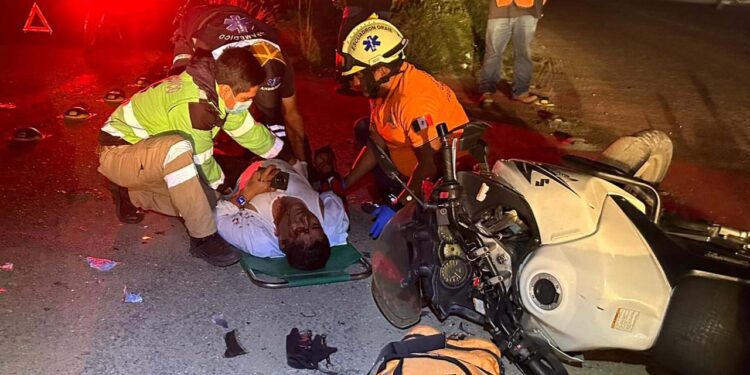 El afectado resultó lesionado con fracturas en brazos y piernas.