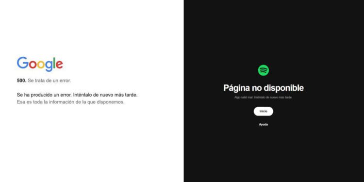 Caída masiva afecta a Google, Spotify y plataformas bancarias en todo el mundo