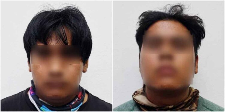 Detuvieron a Alex J. O. G., de 18 años, y Joaquín R. C. R., de 26 años.