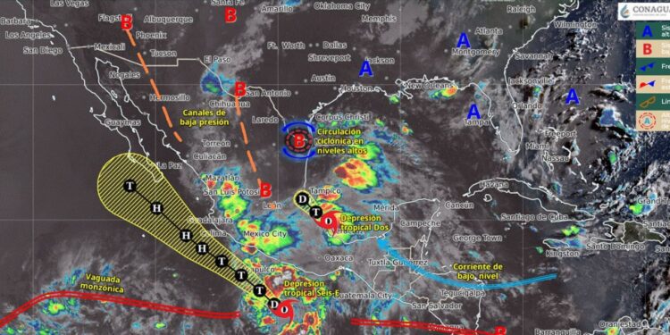 Continuarán lluvias intensas en la Cuenca del Papaloapan, Sierra Sur, Costa y norte del Istmo de Tehuantepec